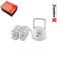 Japanese white porcelain tea set 