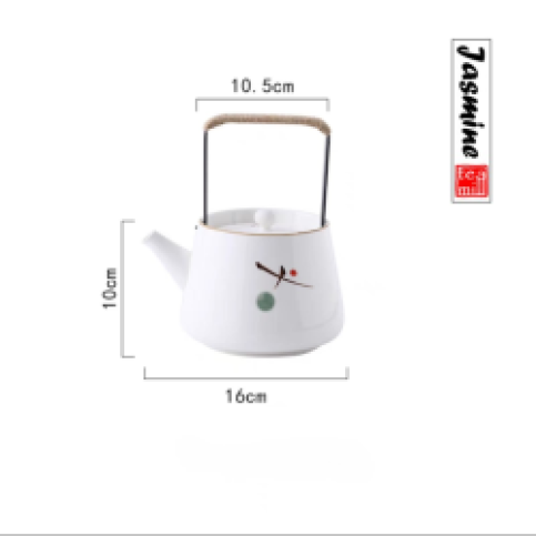 Japanese white porcelain tea set 
