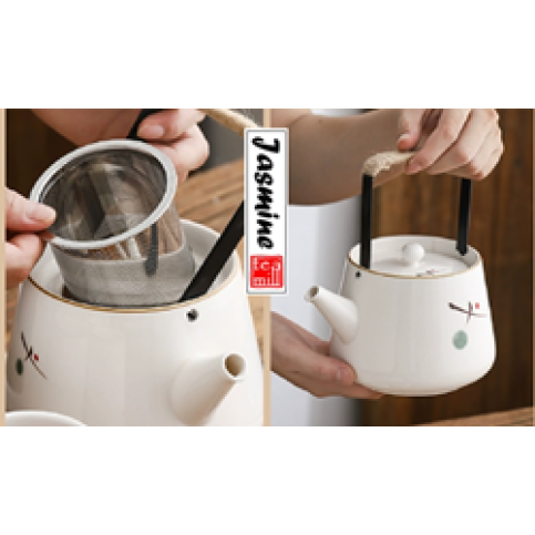 Japanese white porcelain tea set 