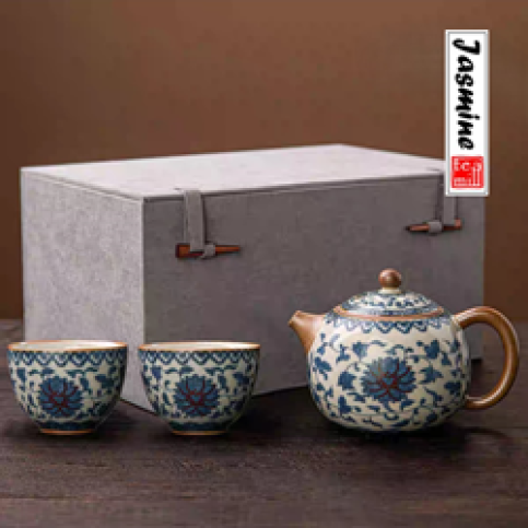 Yellow Ru ware tea set