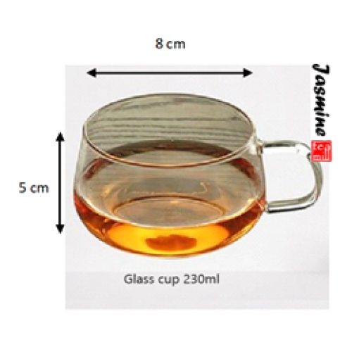 Glass teacup 230ml