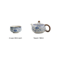 Ru Yao tea set - Scrolling vine