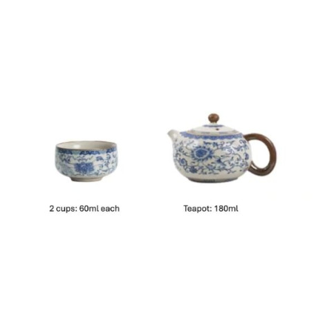 Ru Yao tea set - Scrolling vine
