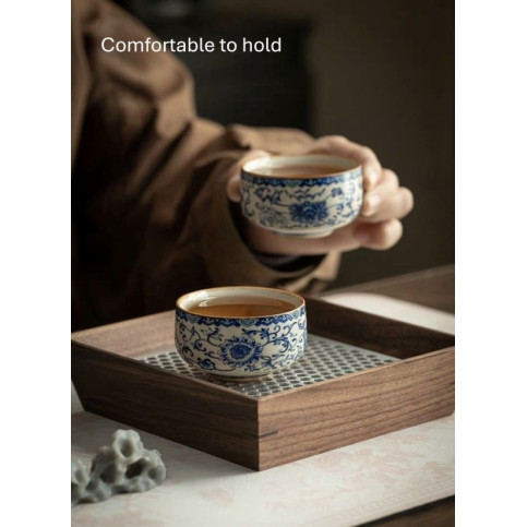Ru Yao tea set - Scrolling vine