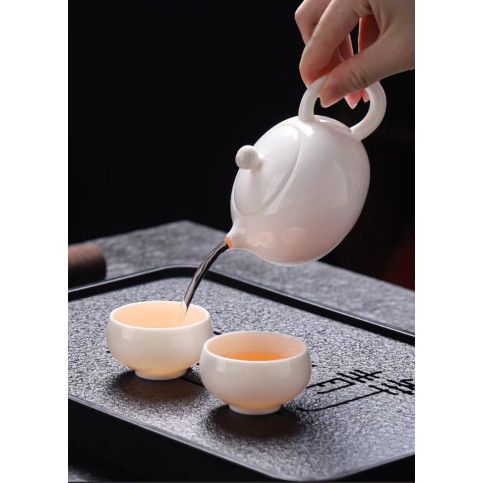 White jade tea set 