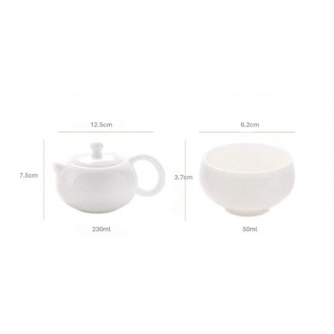 White jade tea set 