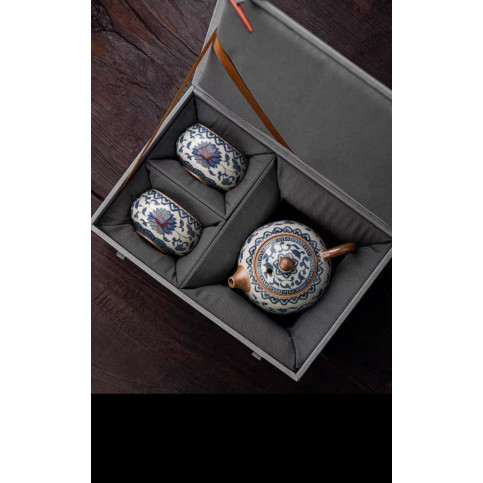 Yellow Ru ware tea set